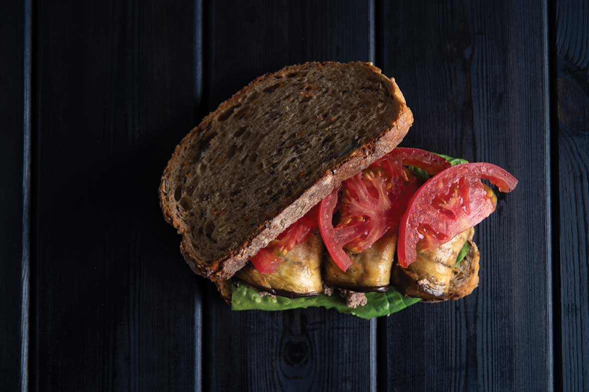 Sandwich Pick-me-up bread eggplant